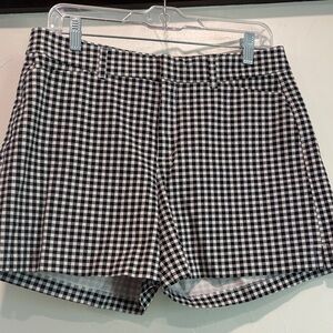Old Navy Black & White Gingham Bermuda Shorts